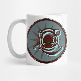 Astronaut helmet blue/brown Mug